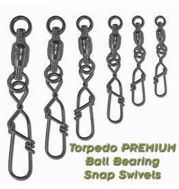 Torpedo Premium Ball Bearing Snap Swivels (10 Pack)
