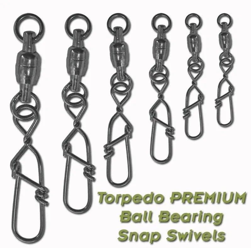 Torpedo Premium Ball Bearing Snap Swivels (10 Pack) - Bronson