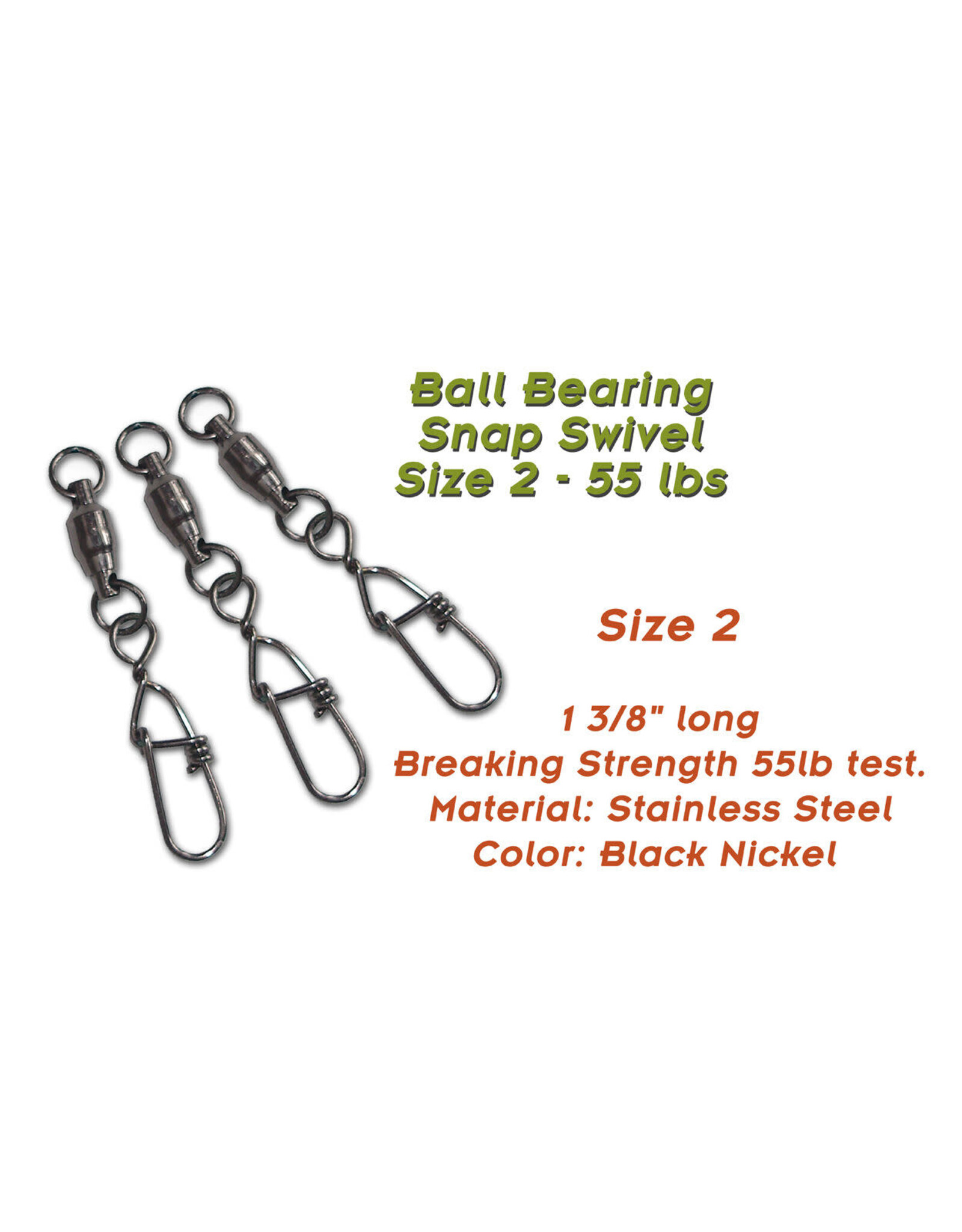 Torpedo Ball Bearing Snap Swivels (10 Pack) - Bronson