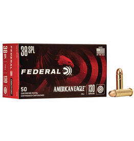 Federal Federal AE38K American Eagle Pistol Ammo 38 Spl 130Gr 50Rnd FMJ