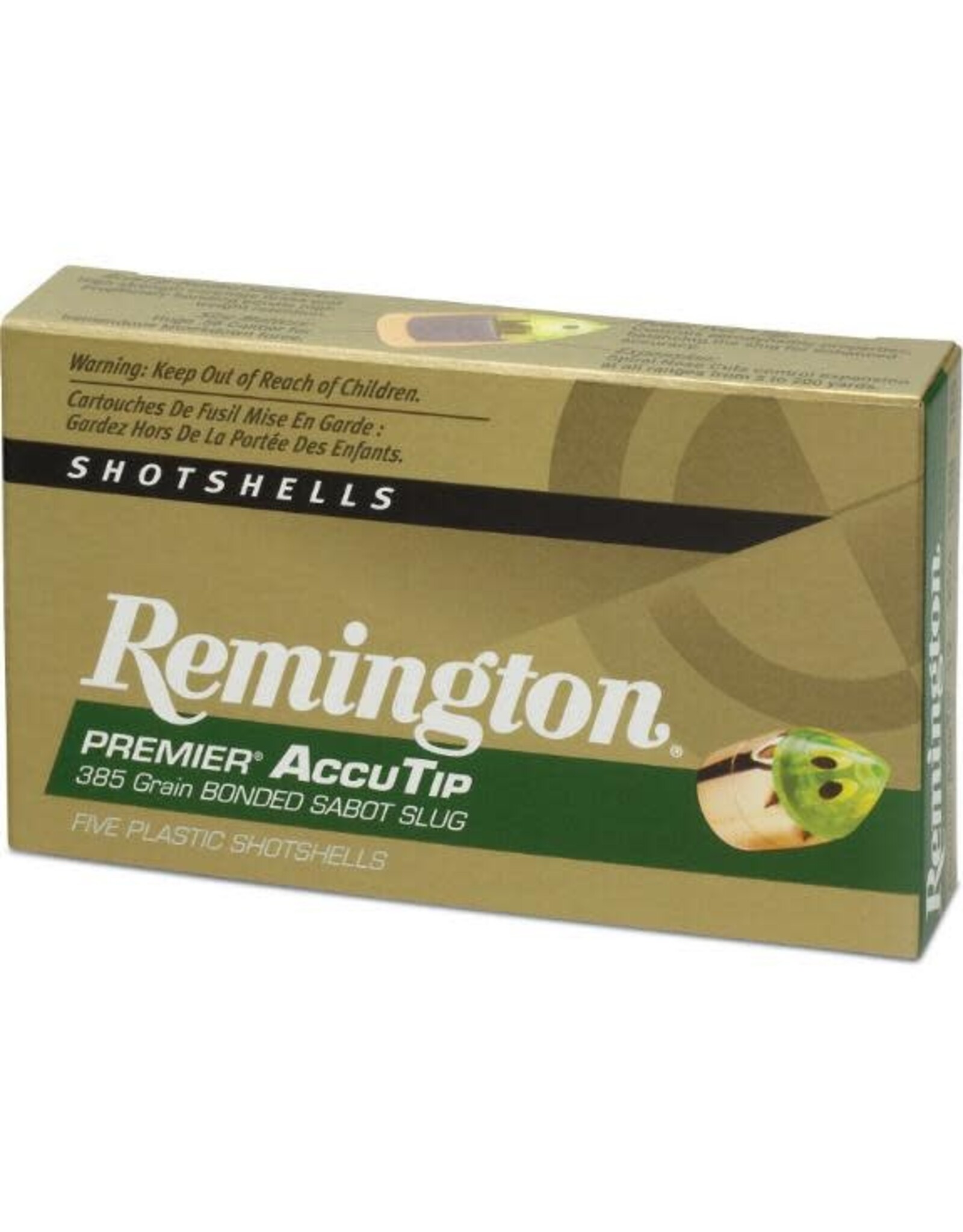 Remington Remington 20731 Premier Accutip Bonded Sabot Slugs 12 GA, 3 in, 7/8oz, 1900 fps, 5 Rnd per Box
