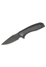 Civivi CIVIVI Knives C801I Baklash Flipper Knife 3.5" 9Cr18MoV Black Stonewashed Drop Point Blade, Black G10 Handles with Carbon Fiber Overlays, Liner Lock