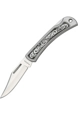 Rough Rider Lockback Pocket Knife Scroll Work Design RR746 Single Folding Blade