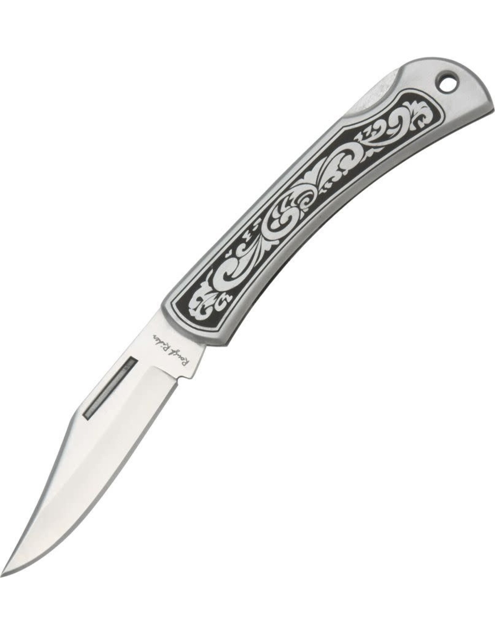Rough Rider Lockback Pocket Knife Scroll Work Design RR746 Single Folding Blade