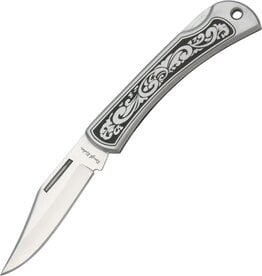 Rough Rider Lockback Pocket Knife Scroll Work Design RR746 Single Folding Blade