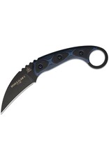 Tops TOPS Knives Devil's Claw 2 Fixed Karambit 3.13" Black Traction Coated Hawkbill, Blue/Black G10 Handles - DEVCL-02