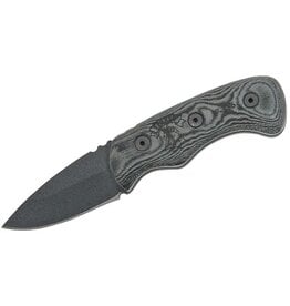 Tops TOPS Knives FBHP-01 Ferret Fixed 1.88" Black 1095 Drop Point Blade, Micarta Handles, Kydex Sheath