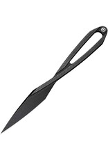 Civivi CIVIVI Knives Ostap Hel D-Art Fixed Neck Knife 1.74" D2 Black Stonewashed Single Edge Dagger Blade and Skeletonized Handle, Kydex Sheath