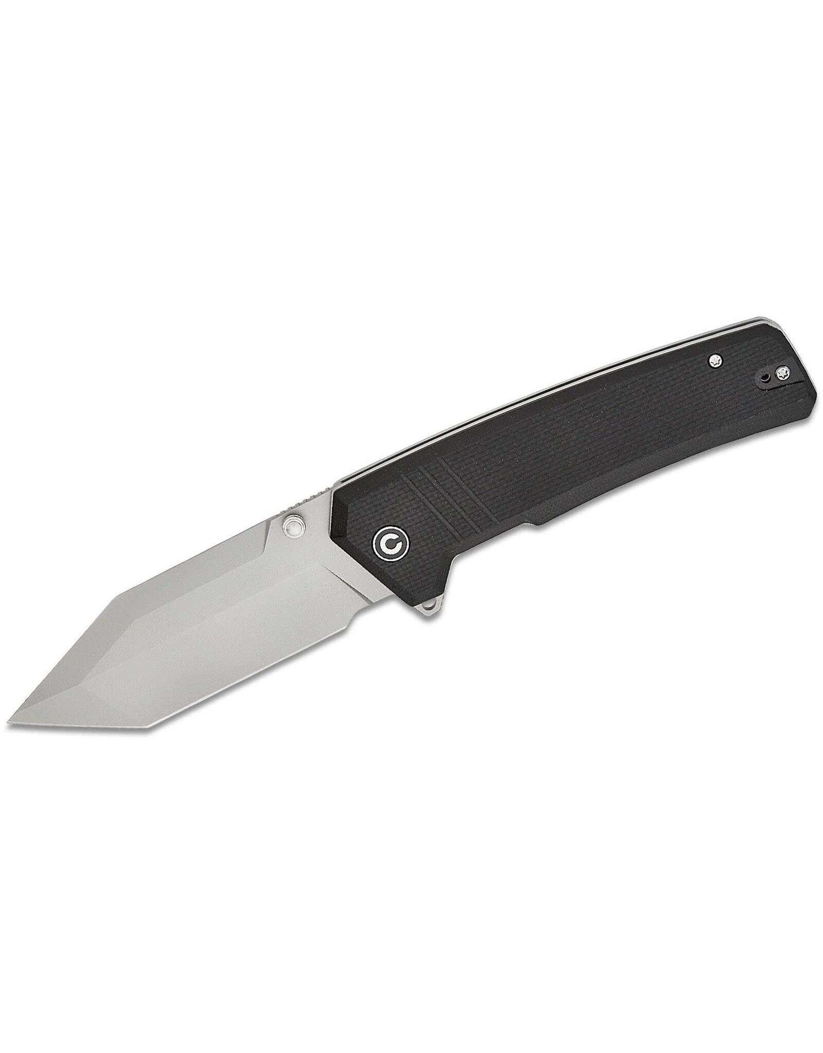 Civivi CIVIVI Knives Bhaltair Liner Lock Flipper Knife 3.98" 14C28N Stonewashed Tanto Blade, Textured Black G10 Handles - C23024-1