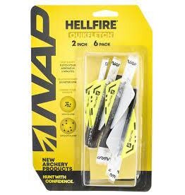 New Archery Products (NAP) NAP Quickfletch Hellfire Vane and wrap combo 6pk - White/Yellow