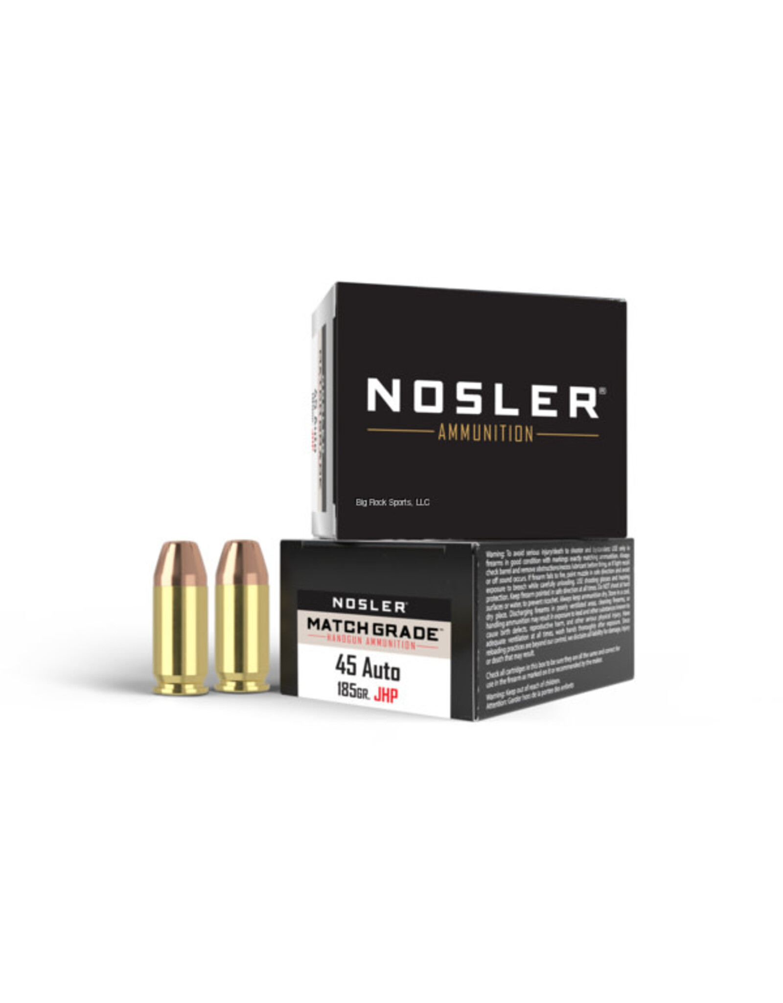 Nosler Nosler 51278 Match Grade Handgun Ammo, 45 ACP 185 Gr JHP 20 Rnd