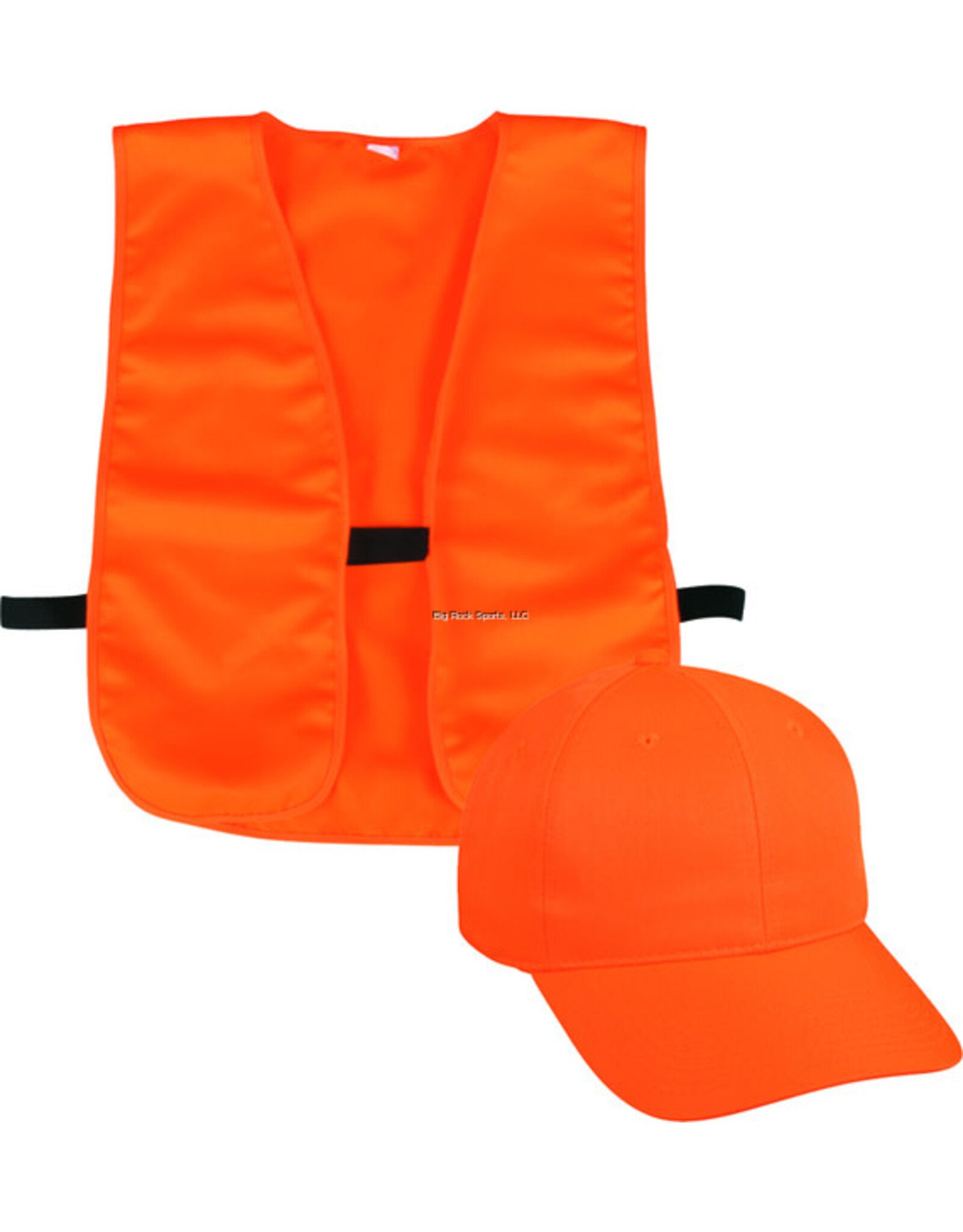 OUTDOOR CAP Outdoor Cap BLZCPV Blaze Orange Vest w/Structured Cap