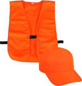 OUTDOOR CAP Outdoor Cap BLZCPV Blaze Orange Vest w/Structured Cap