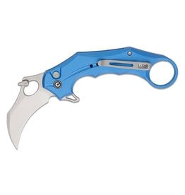 Civivi CIVIVI Knives Incisor II Karambit Flipper Knife 2.02" Nitro-V Satin Hawkbill Blade, Bright Blue Aluminum Handles - C16016B-2