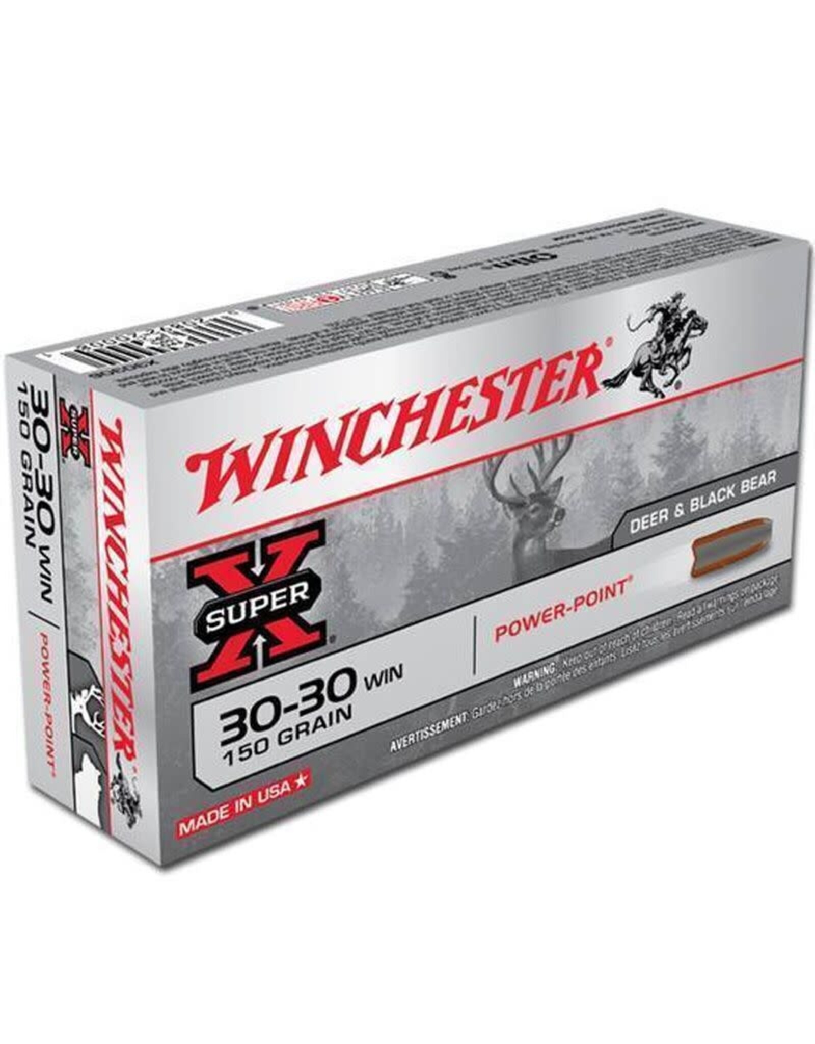 Winchester WINCHESTER SUPER-X AMMO 30-30 WIN 150GR POWER-POINT DEER & BLACK BEAR 20/BX