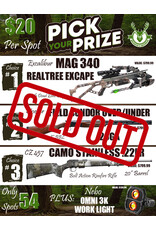 Draw #1214 - Pick Your Prize! Excalibur, Stoeger OR CZ457 w/ Nebo Work Light!