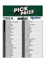 Draw #1218 - Pick Your Prize! Sako, Tikka OR Excalibur!