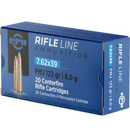 PPU PPU PP739F Rifle Ammo 7.62x39 FMJ 123gr, 20 Rnd