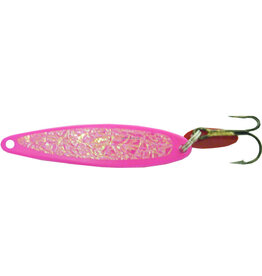 Bay de Noc Bay de Noc 2PINKICE Swedish Pimple Jigging Lure, 1" 1/10oz Crushed Ice/Pink Ice