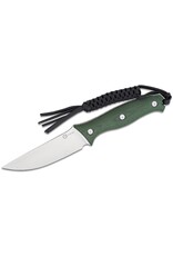 Civivi CIVIVI Knives Stormridge Fixed Blade Knife 3.92" Nitro-V Satin Straight Back Blade, Contoured Green Canvas Micarta Handles, Kydex Sheath - C23041-3