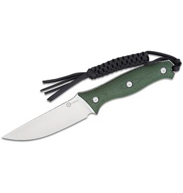 Civivi CIVIVI Knives Stormridge Fixed Blade Knife 3.92" Nitro-V Satin Straight Back Blade, Contoured Green Canvas Micarta Handles, Kydex Sheath - C23041-3