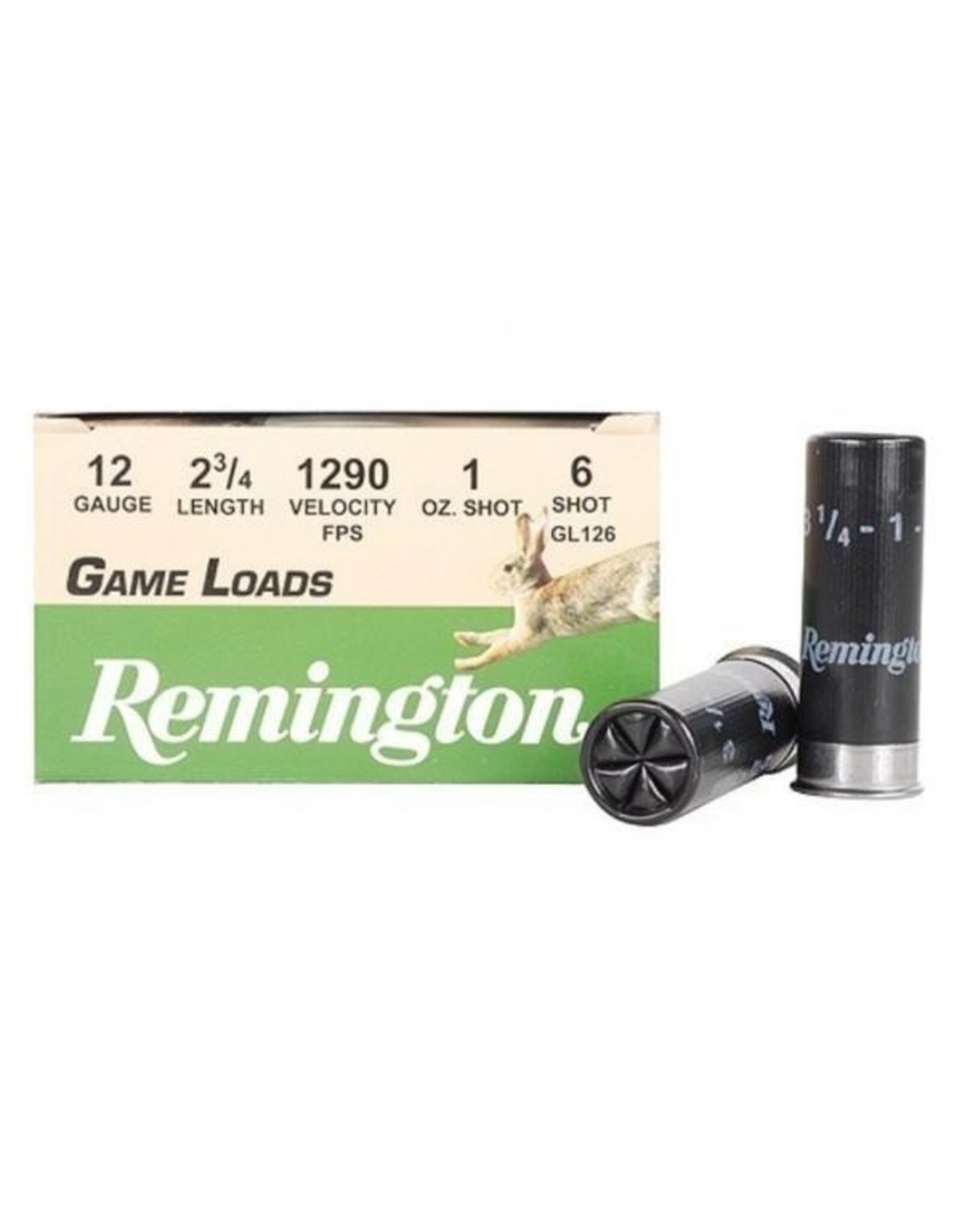 Remington Remington 20028 Game Load Shotshell 12 GA, 2-3/4 in, No. 6, 1oz, 3-1/4 Dr, 1290 fps, 25 Rnd per Box