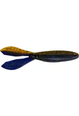 g-Ratt baits G-Ratt Baits Mixer Soft Plastic Jig Trailer - 5 Pack 4 3/8"  (Green Pumpkin/Blue Flake)