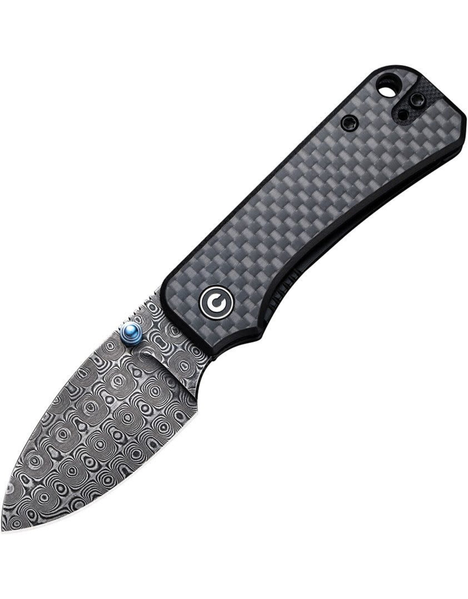 Civivi CIVIVI Knives C19068S-DS1 Ben Petersen Baby Banter Folding Knife 2.34" Damascus Blade, Black G10/Carbon Fiber Handles, Liner Lock
