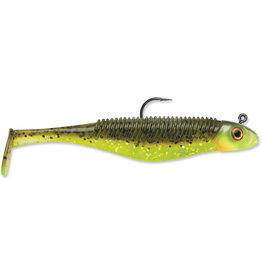 Storm Storm SBD45HO-38J 360GT Searchbait Shad, Sinking, 4-1/2", 3/8oz, #4/0 Hk, 1 Rigged Two Bodies, Hot Olive