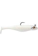 Storm Storm SBD45PI-38J 360GT Searchbait Shad, Sinking, 4-1/2", 3/8oz, #4/0 Hk, 1 Rigged Two Bodies, Pearl Ice