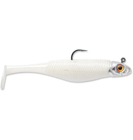 Storm Storm SBD45PI-38J 360GT Searchbait Shad, Sinking, 4-1/2", 3/8oz, #4/0 Hk, 1 Rigged Two Bodies, Pearl Ice