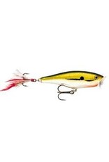 RAPALA LURES Rapala SP07GCH Skitter Pop Topwater Lure, 2 3/4", 1/4 oz, Gold Chrome, Floating