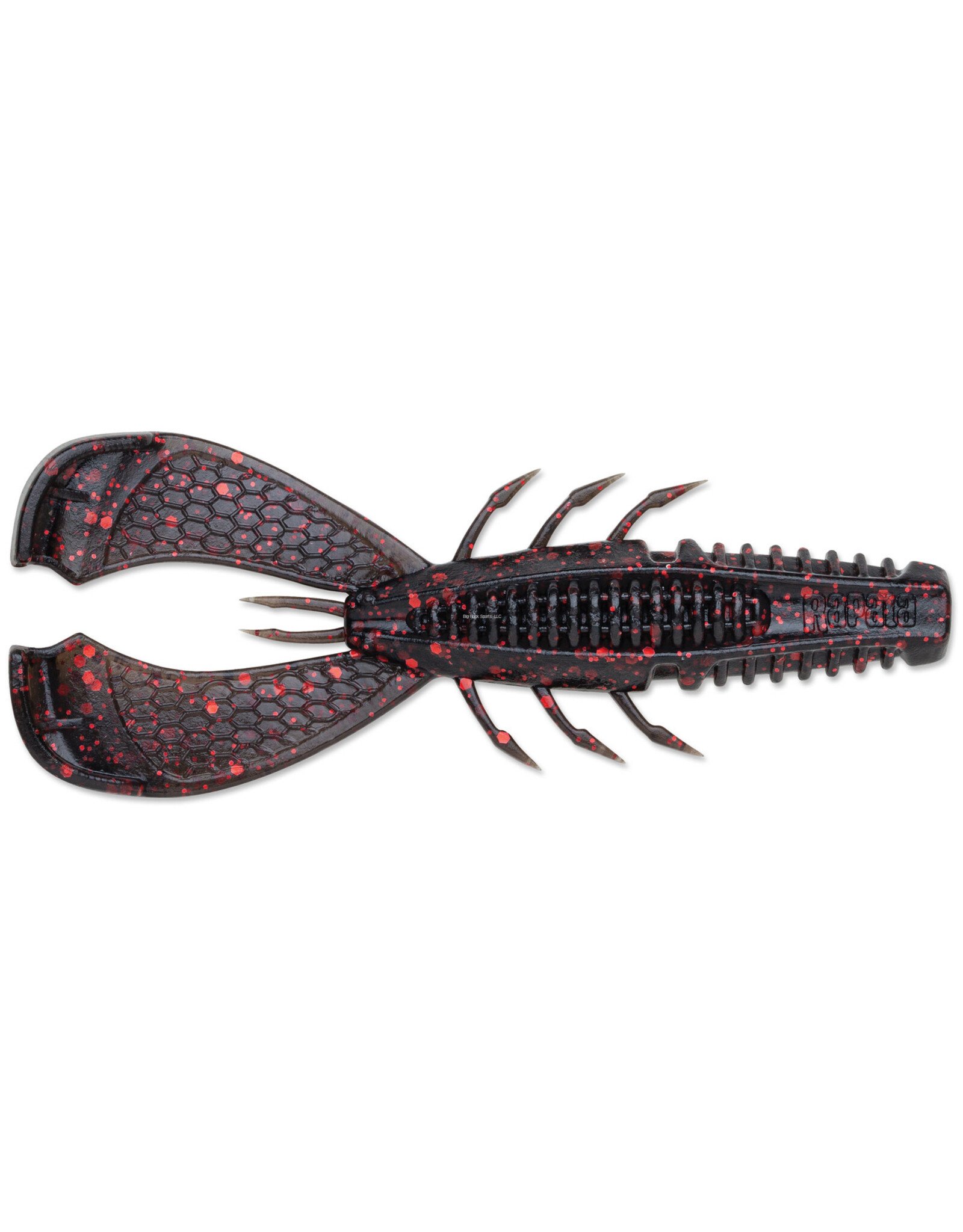 Rapala Rapala CCCLC35BKR CrushCity Cleanup Craw, 3.5", Salt/Scent Infused, 7 Per Package, Black Red Flake