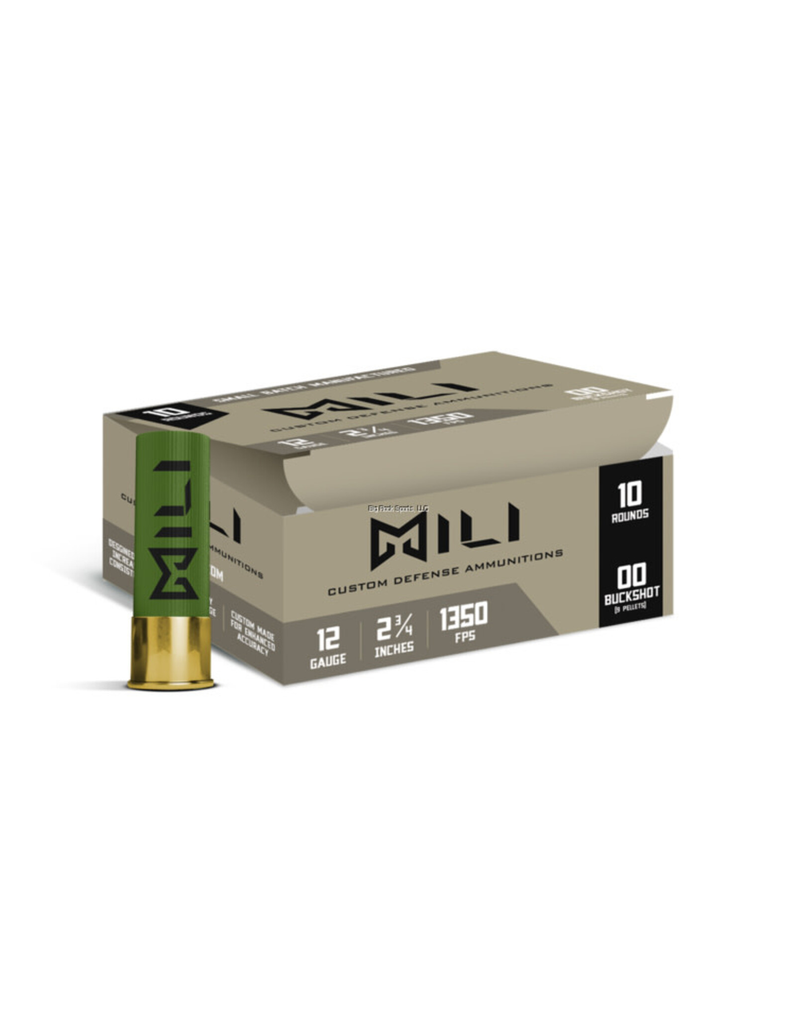 MILI M12-00-BUCK Promo Buckshot 12 GA, 2-3/4", 00-Buck, 10 Rnds