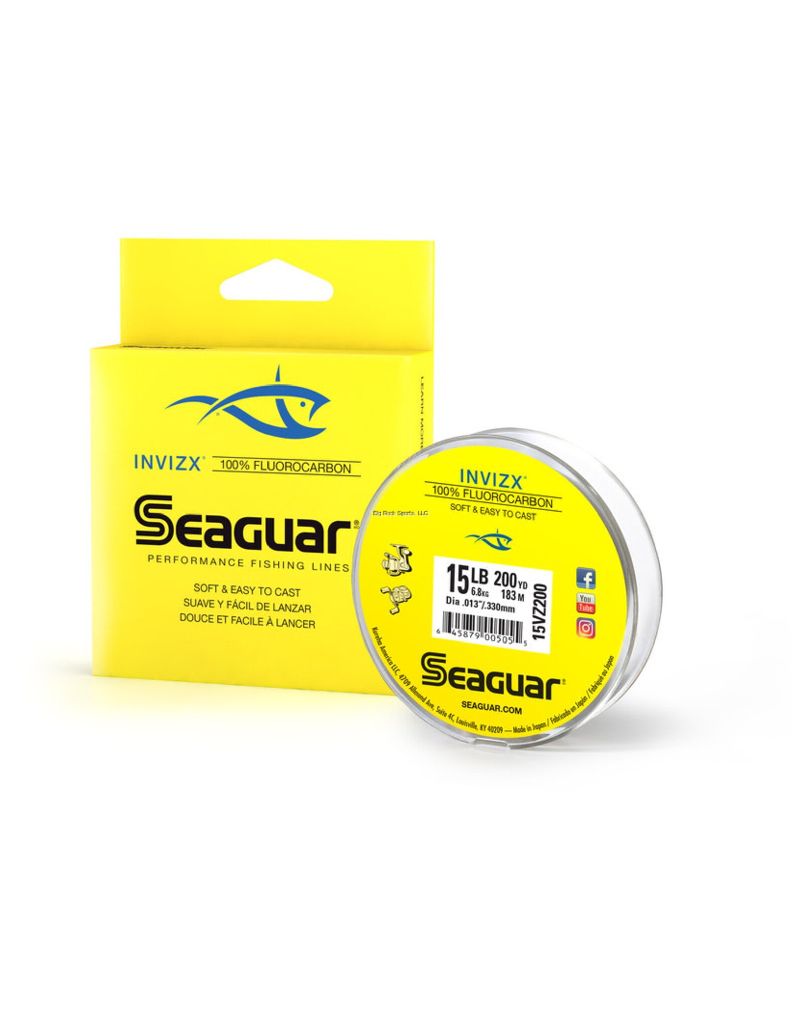 Seaguar Seaguar 06VZ200 InvizX 100% Fluorocarbon Main Line 6lb 200yd