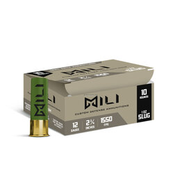 MILI M12-RIF-SLUG Promo Rifled Slug 12 GA, 2-3/4", 10 Rnds