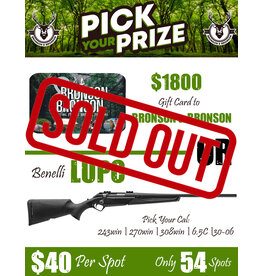 Draw #1286- Pick Your Prize! Gift Card OR Benelli Lupo!