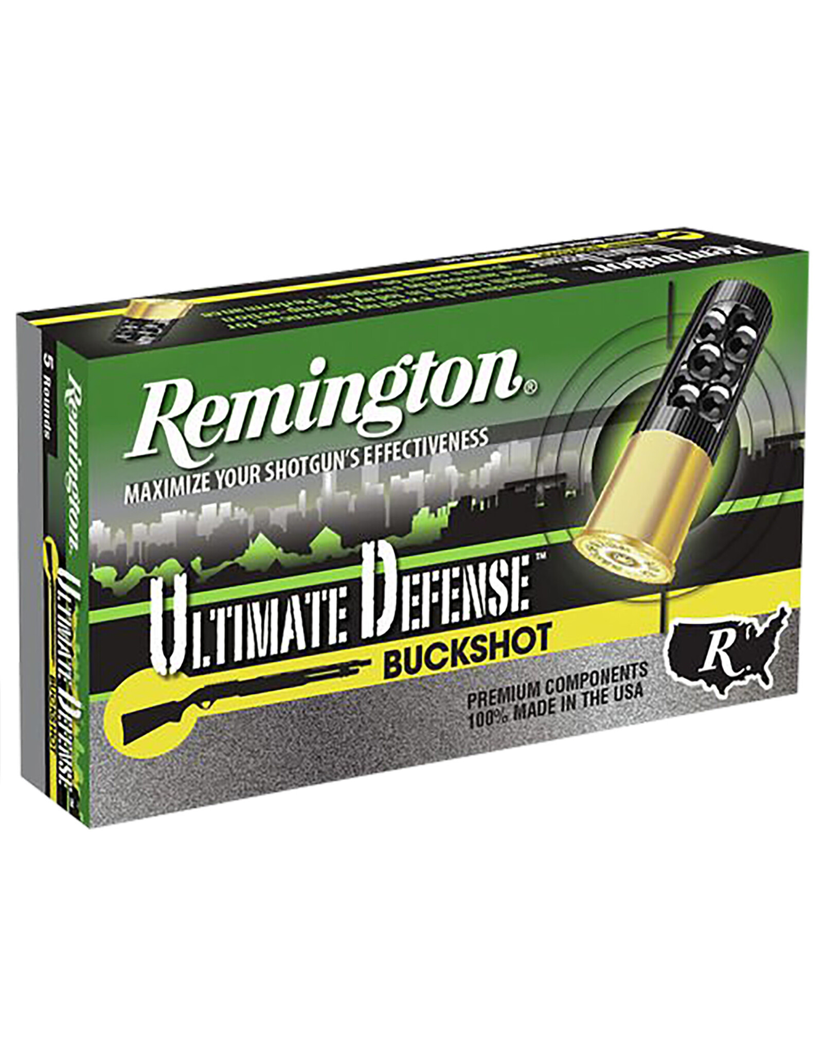 Remington Remington 12GA Buckshot Ultimate Defence 2 3/4" 8 Pellets 00BK 5 Rounds
