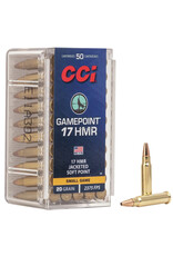 CCI CCI 0052 Gamepoint Rimfire Rifle Ammo 17 HMR, JSP, 20 Grains, 2375 fps, 50 Rounds