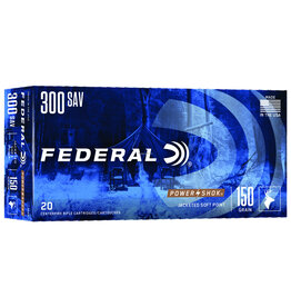 Federal Federal 300A Power-Shok Rifle Ammo 300 SAV, SP, 150 Grains, 2630 fps, 20, Boxed (090055)