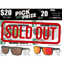 DRAW #1304 - Pick Your Prize - Pick a Pair of Oakley's!