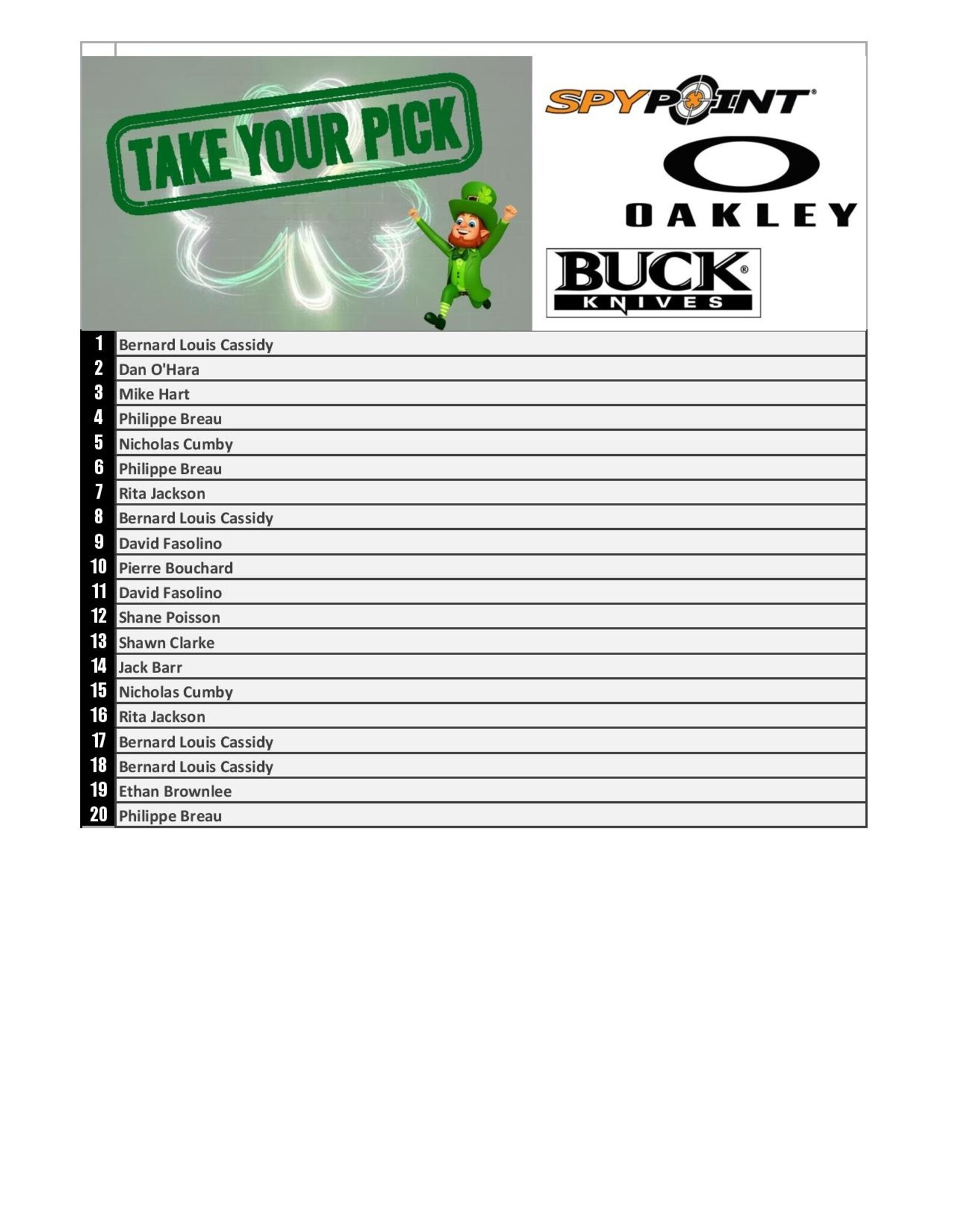 DRAW #1296 - Take Your Pick - SpyPoint, Oakley OR Buck + Smith&Wesson