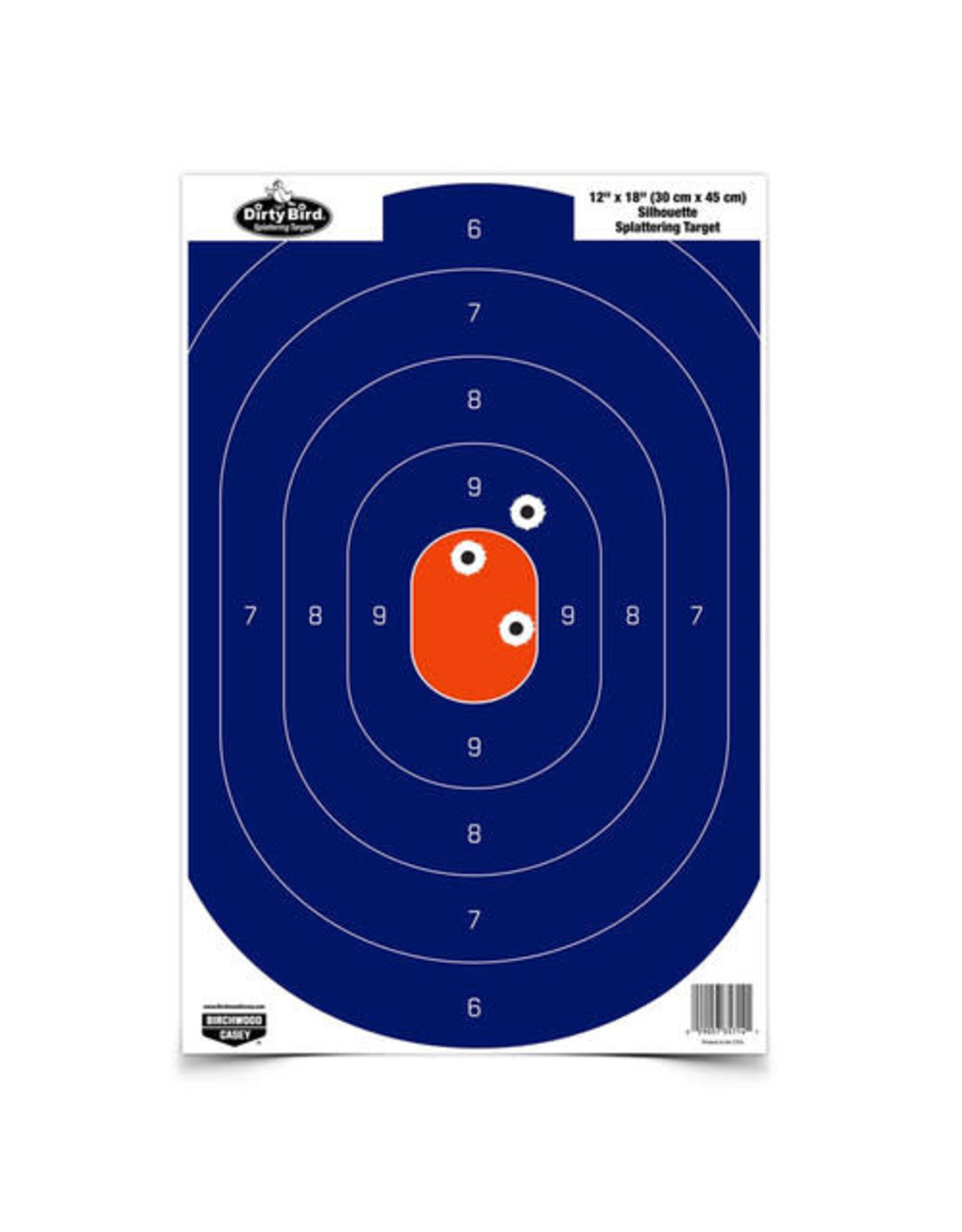 Birchwood Casey Dirty Bird® 12 x 18 Blue / Orange Silhouette Target, 8 Targets