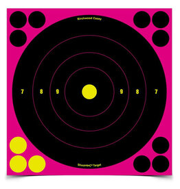 Birchwood Casey Shoot•N•C® 8 Inch Pink Bull's-Eye, 6 Targets - 72 Pasters