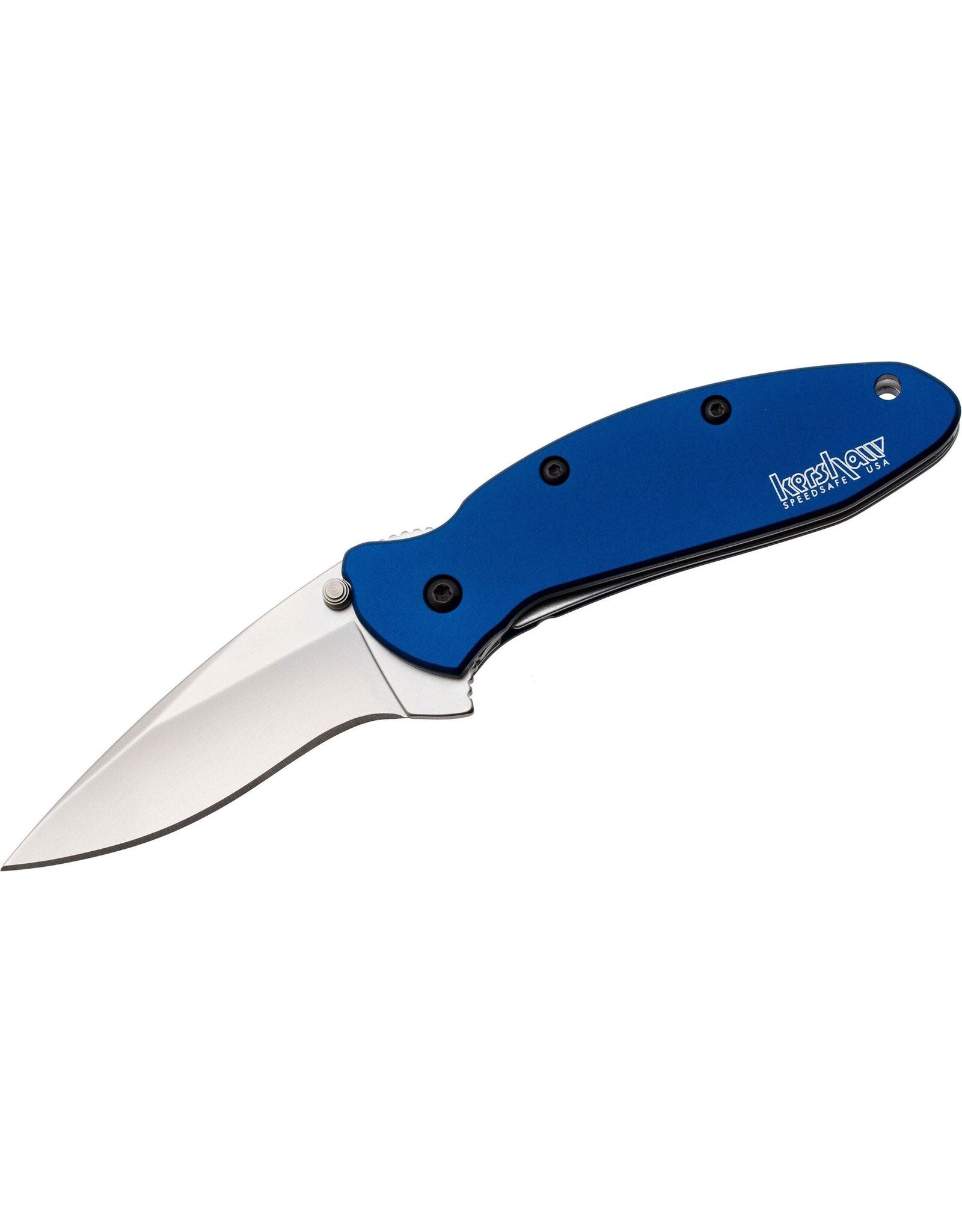 kershaw Kershaw Scallion Folding Knife/420HC/Satin Plain Clip Point - Blue