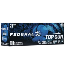 Federal Federal  Top Gun Shotshell, 20 Ga, 23/4", 7/8oz, 2.5 Dram, #8, 100 Count