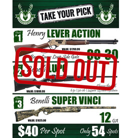 DRAW #1324 - Take Your Pick - Henry, Benelli Lupo OR Super Vinci!