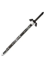 Miscellaneous BK5026 Black Zelda Sword And Scabbard - Stainless Steel False-Edged Blade, Grooved TPU Handle, Accurate Reproduction - Length 36”