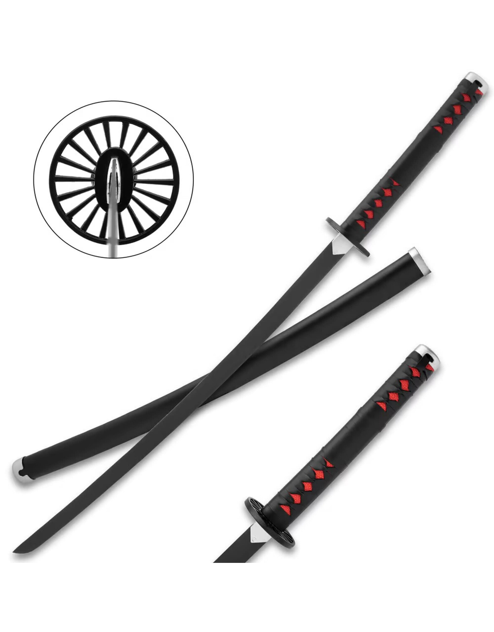 BK5957 Demon Slayer Tanjiro Kamados Nichirin Blade - Carbon Steel Blade, Wooden Handle - Length 37 1/2"