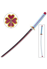 BK5958 Demon Slayer Mitsuri Kanrojis Nichirin Blade - Carbon Steel Blade, Wooden Handle - Length 38 1/2"